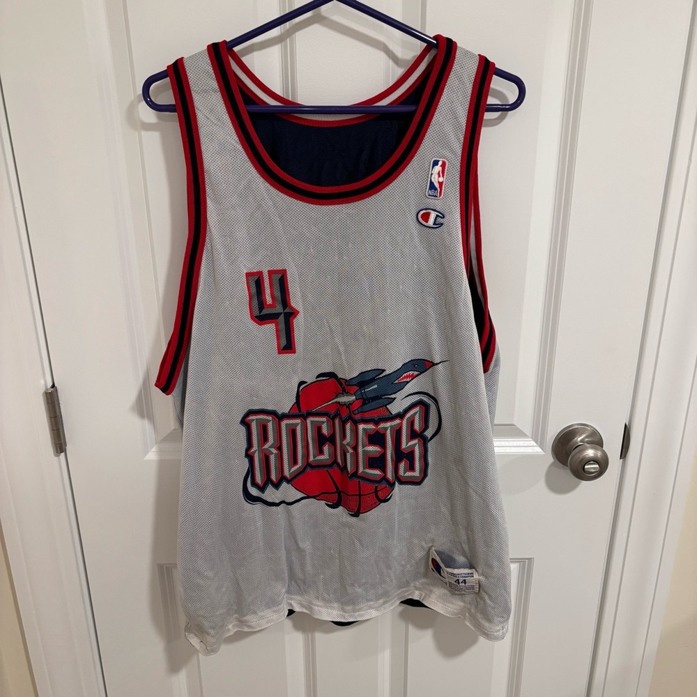 Vintage Champion Houston Rockets Charles Barkley #4 Reversible Basketball Jersey - Picture 6 of 8